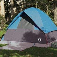 Berkfield Home Camping Tent Dome 4-Person Blue Waterproof