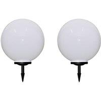 Berkfield Home Outdoor Pathway Lamps 2 pcs LED 50 cm with Ground Spike in White