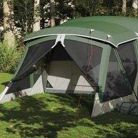 Berkfield Home Camping Tent with Porch 4-Person Green Waterproof
