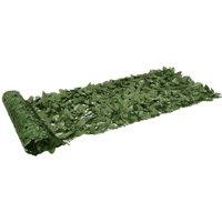 Berkfield Home Balcony Screen with Dark Green Leaves 200x75 cm