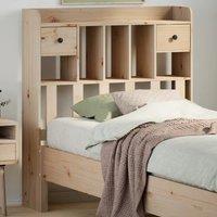 Berkfield Home Headboard with Storage 100 cm Solid Wood Pine in Brown