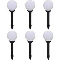 Outdoor Pathway Lamps 6 pcs LED 20 cm with Ground Spike