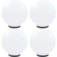 LED Bowl Lamps 4 pcs Spherical 40 cm PMMA