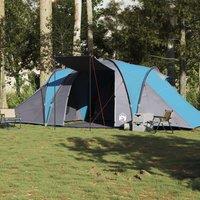 Berkfield Home Family Tent Dome 6-Person Blue Waterproof