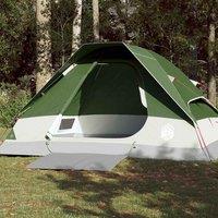 Berkfield Home Camping Tent Dome 4-Person Green Waterproof