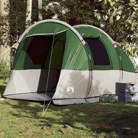 Berkfield Home Camping Tent Tunnel 4-Person Green Waterproof