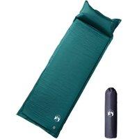 Self Inflating Camping Mattress with Pillow 1-Person Green