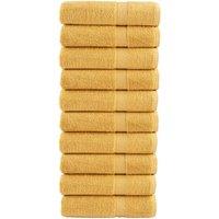 Berkfield Home Premium Hand Towels SOLUND 10pcs Gold 50x100cm 600gsm