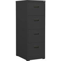 Berkfield Home Filing Cabinet Anthracite 46x62x133 cm Steel in Black | Size: 46 x 62 x 133 cm