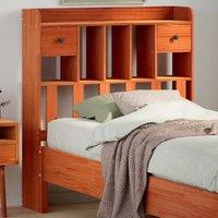 Berkfield Home Headboard with Storage Wax Brown 100 cm Solid Wood Pine