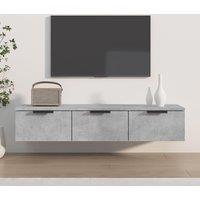 Berkfield Home Wall Cabinet Concrete Grey 102x30x20 cm Engineered Wood | Size: 102 x 30 x 20 cm