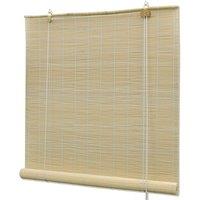 Berkfield Home Natural Bamboo Roller Blinds 140 x 160 cm in Beige