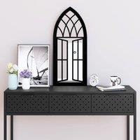 Berkfield Home Mirror Black 70x30 cm Iron for Indoor Use