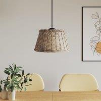 Berkfield Home Ceiling Lamp Shade Brown √50x30 cm Wicker | Size: 50x30 cm