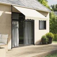 Berkfield Home Retractable Awning Cream 200x150 cm Fabric & Steel