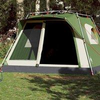 Berkfield Home Family Tent Cabin 7-Person Green Quick Release