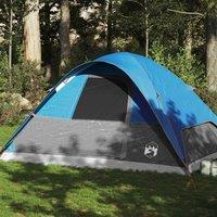 Berkfield Home Family Tent Dome 6-Person Blue Waterproof