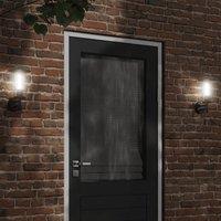 Berkfield Home Outdoor Wall Lights 2pcs Black Stainless Steel