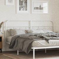 Berkfield Home Metal Headboard White 193 cm