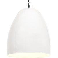 Berkfield Home Industrial Hanging Lamp 25 W White Round 42 cm E27