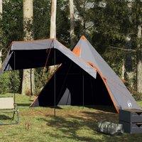 Berkfield Home Camping Tent Tipi 5-Person Grey Waterproof