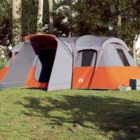 Berkfield Home Family Tent Tunnel 16-Person Grey Waterproof