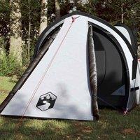 Berkfield Home Camping Tent Dome 2-Person White Blackout Fabric Waterproof