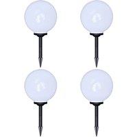 Berkfield Home Outdoor Pathway Lamps 4 pcs LED 30 cm with Ground Spike in White