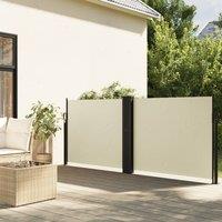 Berkfield Home Retractable Side Awning Cream 140x1000 cm