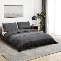Berkfield Home Duvet Cover Set Dark Grey 225x220 cm Cotton