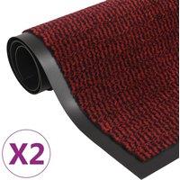 Berkfield Home Dust Control Mats 2 pcs Rectangular Tufted 80x120 cm Red