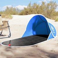 Berkfield Home Beach Tent Azure Blue Pop-up Waterproof