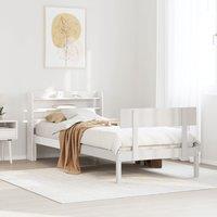 Berkfield Home Bed Frame without Mattress White 100x200 cm Solid Wood Pine