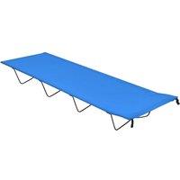 Berkfield Home Camping Bed 180x60x19 cm Oxford Fabric & Steel Blue | Size: 180 x 60 x 19 cm