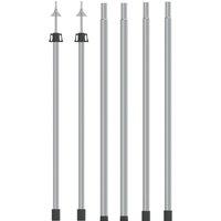 Berkfield Home Telescopic Tarp Poles with Length of 102-260 cm 2 pcs Aluminum