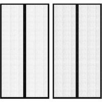 Berkfield Home Insect Door Curtain 210 x 100 cm 2 pcs Magnet Black