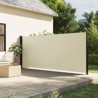 Berkfield Home Retractable Side Awning Cream 160x500 cm