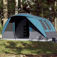 Berkfield Home Family Tent Tunnel 7-Person Blue Waterproof