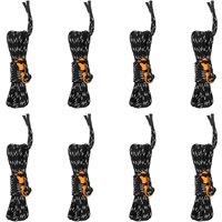 Berkfield Home Tent Guy Ropes with Spanners Reflective 8 pcs 4 m 4 mm in Black