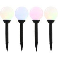 Outdoor Solar Lamps 4 pcs LED Spherical 15 cm RGB