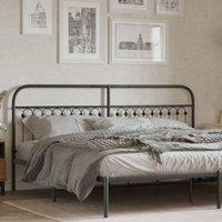 Berkfield Home Metal Headboard Black 200 cm