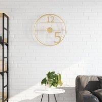 Berkfield Home Wall Clock Gold √50 cm Iron