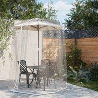 Berkfield Home Mosquito Net for Umbrella 220 Mesh White 330x250 cm | Size: 330x250 cm