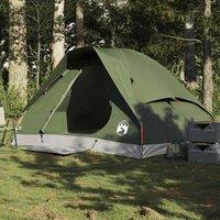 Berkfield Home Camping Tent Dome 2-Person Olive Green Waterproof
