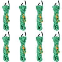 Berkfield Home Tent Guy Ropes with Spanners Reflective 8 pcs 4 m 4 mm in Green