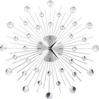 Berkfield Home Wall Clock with Quartz Movement Modern Design 50 cm in Silver