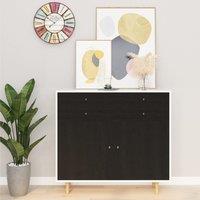 Berkfield Home Self-adhesive Furniture Film Dark Wood 500x90 cm PVC in Black