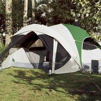 Berkfield Home Family Tent Cabin 6-Person Green Waterproof