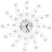 Berkfield Home Wall Clock with Quartz Movement Modern Design 50 cm in Silver