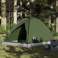 Berkfield Home Camping Tent Dome 4-Person Olive Green Waterproof